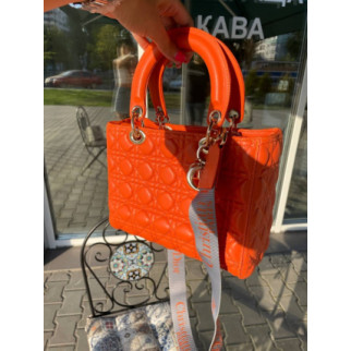 Жіноча сумка Christian Dior Lady D-Lite orange Діор помаранчева 085 - Інтернет-магазин спільних покупок ToGether