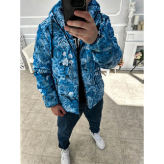 Мужская голубая куртка с принтом.7-445 - Інтернет-магазин спільних покупок ToGether