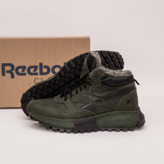 шкіряні зимові ботинки  Reebok олива  - Інтернет-магазин спільних покупок ToGether