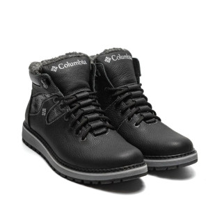 Зимові шкіряні ботинки Columbia чорні  - Інтернет-магазин спільних покупок ToGether