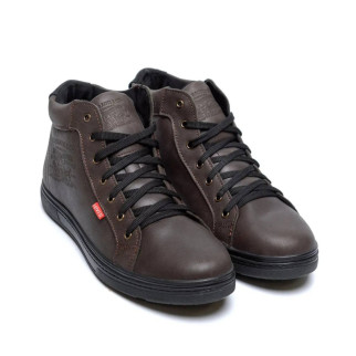 Зимові шкіряні ботинки Levis коричневі  - Інтернет-магазин спільних покупок ToGether