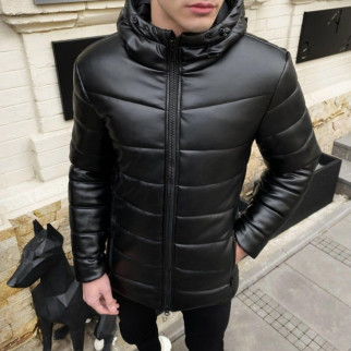 Шкіряна зимова  куртка Black  - Інтернет-магазин спільних покупок ToGether