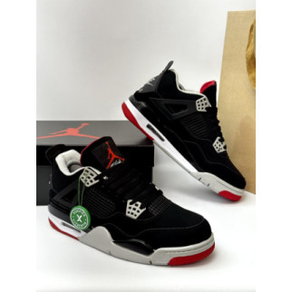 Кроссовки Nike Air Jordan Retro 4 (Black/Red)  - Інтернет-магазин спільних покупок ToGether