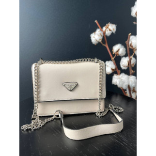 Жіноча сумка Prada Monochrome Saffiano beige  - Інтернет-магазин спільних покупок ToGether