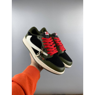 Чоловічі кросівки Nike Air Jordan 1 Low x Travis Scott black green - Інтернет-магазин спільних покупок ToGether
