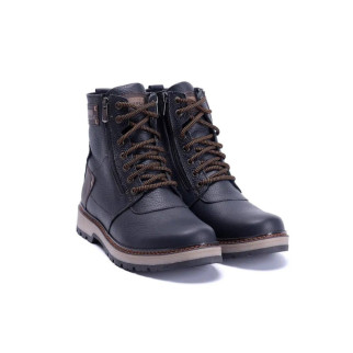 зимові шкіряні ботинки Black Flotar Military Style - Інтернет-магазин спільних покупок ToGether
