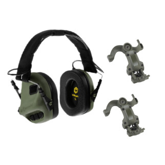 Тактичні активні навушники EARMOR M31 Gren+ кріплення чебурашки олива  - Інтернет-магазин спільних покупок ToGether