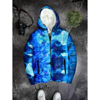 Голубая теплая мужская куртка. 7-367 - Інтернет-магазин спільних покупок ToGether