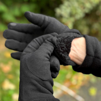 Зимові рукавиці  з накладкою  Touch Screen  хутро чорні  - Інтернет-магазин спільних покупок ToGether