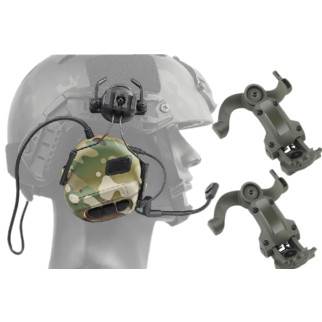 активні навушники мультикам HEADSET на базі M32 з кріпленнями для шолому + кріплення чебурашки олива  - Інтернет-магазин спільних покупок ToGether