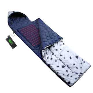 Спальний зимовий мішок до -30 з підігрівом від павербанку білий камуфляж - Інтернет-магазин спільних покупок ToGether