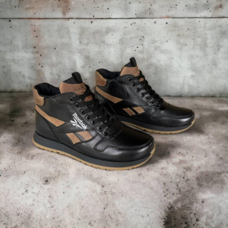 Зимові кросівки  Reebok хутро колір коричневий/ чорний - Інтернет-магазин спільних покупок ToGether