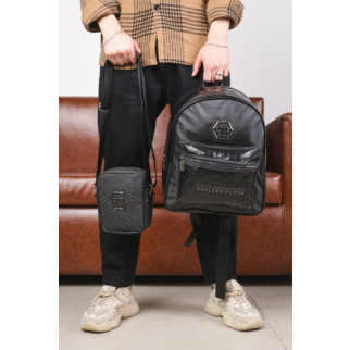Комплект Рюкзак + месенджер Philipp Plein чорний - Інтернет-магазин спільних покупок ToGether