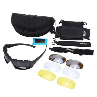 тактичні окуляри чорні Daisy X7 зі збільшеними товщеною лінз 2 мм - Інтернет-магазин спільних покупок ToGether