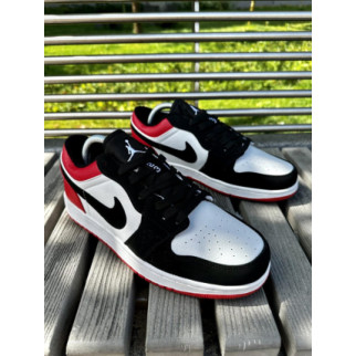 Кроссовки Nike Air Jordan 1 low (black/white/red) - Інтернет-магазин спільних покупок ToGether