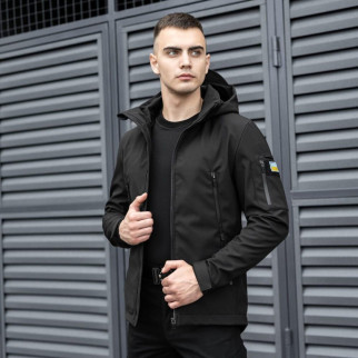  куртка демісезонна Soft Shell мікрофліс чорна  - Інтернет-магазин спільних покупок ToGether