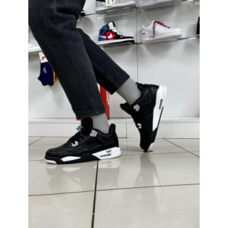 Зимние кроссовки Nike Air Jordan 4 Retro (black / white) - Інтернет-магазин спільних покупок ToGether