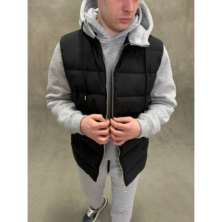 Куртка з трикотажними рукавами та капюшоном Infinity чорний/сірий меланж RD295 - Інтернет-магазин спільних покупок ToGether