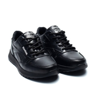 Демісезонні підліткові шкіряні кросівки Reebok чорні - Інтернет-магазин спільних покупок ToGether