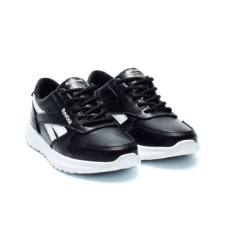 Демісезонні підліткові шкіряні кросівки Reebok колір чорний, білий. - Інтернет-магазин спільних покупок ToGether