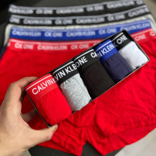 Чоловічий набір трусів 5 шт Calvin Klein колір чорний, сірий, білий, синій, червоний - Інтернет-магазин спільних покупок ToGether
