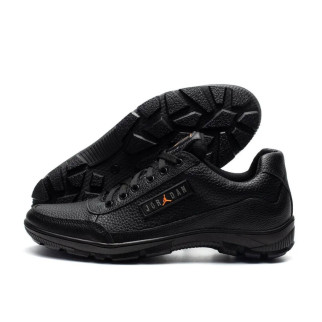 Чоловічі шкіряні демісезонні кросівки  Jordan чорні - Інтернет-магазин спільних покупок ToGether