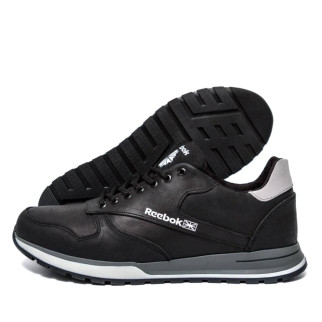 Чоловічі шкіряні демісезонні кросівки Reebok колір чорний, сірий, білий - Інтернет-магазин спільних покупок ToGether