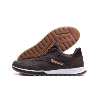 Чоловічі шкіряні демісезонні кросівки Reebok коричневі - Інтернет-магазин спільних покупок ToGether