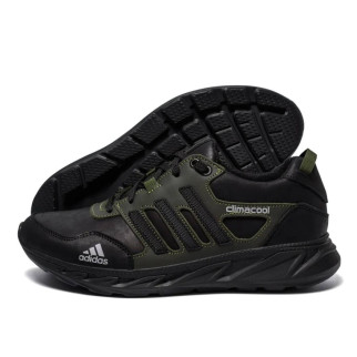 Чоловічі шкіряні демісезонні кросівки Adidas колір олива, чорний - Інтернет-магазин спільних покупок ToGether