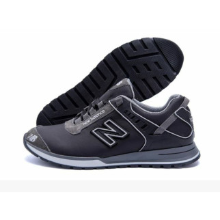 Чоловічі шкіряні демісезонні кросівки New Balance колір чорний, сірий - Інтернет-магазин спільних покупок ToGether