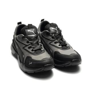 Шкіряні демісезонні кросівки Puma колір чорний, сірий - Інтернет-магазин спільних покупок ToGether