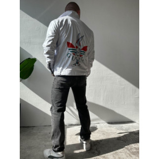 Белая мужская кожаная куртка.51-007 - Інтернет-магазин спільних покупок ToGether