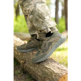 Тактичні літні кросівки Crazy шкіра вставки 3D сітка олива  - Інтернет-магазин спільних покупок ToGether