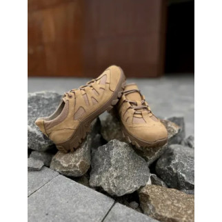 Тактичні літні кросівки Crazy шкіра вставки Cordura койот - Інтернет-магазин спільних покупок ToGether
