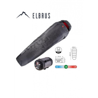 Спальний мішок Elbrus Carrylight 600 220x80 Cірий з червоним (JS020.05.Q3) - Інтернет-магазин спільних покупок ToGether