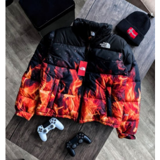 Куртка зимняя в стиле The North Face огонь - Інтернет-магазин спільних покупок ToGether