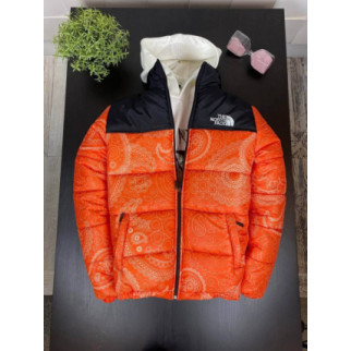 Куртка TNF оранжевая с узорами  7-416 - Інтернет-магазин спільних покупок ToGether