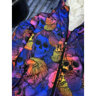 Куртка демисезонная  разноцветная с черепами7-439 - Інтернет-магазин спільних покупок ToGether