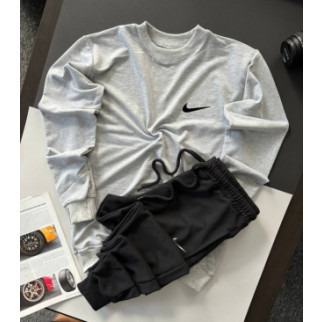 Костюм Nike  Світшот світло сірий + штани чорні  - Інтернет-магазин спільних покупок ToGether