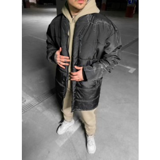 Зимняя черная длинная мужская куртка7-474 - Інтернет-магазин спільних покупок ToGether