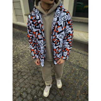 Демисезонная куртка с разноцветной абстракцией 7-444 - Інтернет-магазин спільних покупок ToGether