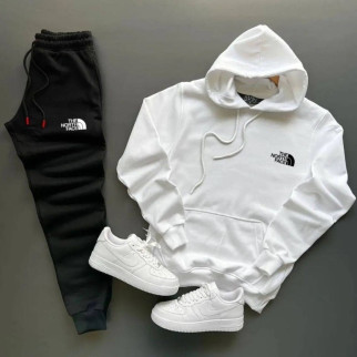 Весняний костюм tnf худі біле + штани чорні  - Інтернет-магазин спільних покупок ToGether