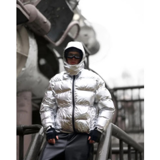 Зимовий чоловічий пуховик OGONPUSHKA Homie 2.0 срібний - Інтернет-магазин спільних покупок ToGether