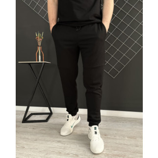 Демісезонні базові однотонні штани чорні (двонитка) - Інтернет-магазин спільних покупок ToGether