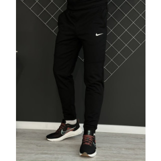 Демісезонні штани чорні Nike білий лого (двонитка) RD102 - Інтернет-магазин спільних покупок ToGether