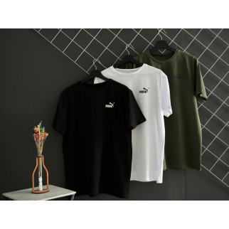 Комплект із трьох футболок Puma (чорна, біла, хакі) - Інтернет-магазин спільних покупок ToGether