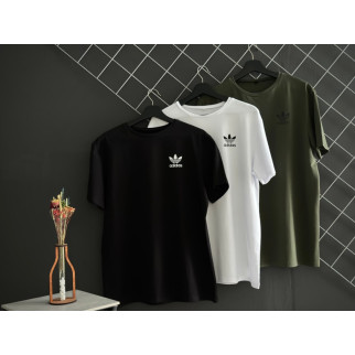 Комплект із трьох футболок Adidas (чорна, біла, хакі) - Інтернет-магазин спільних покупок ToGether