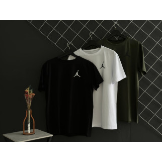 Комплект із трьох футболок Jordan (чорна, біла, хакі) - Інтернет-магазин спільних покупок ToGether