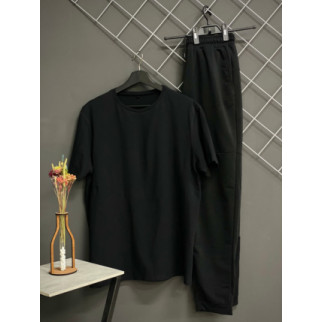 Базові однотонні штани чорні (двонитка) + футболка чорна - Інтернет-магазин спільних покупок ToGether