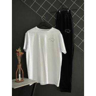 Штани чорні карта (двонитка) + футболка біла карта - Інтернет-магазин спільних покупок ToGether